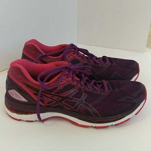 Asics Gel-Nimbus 19 Running Sneaker Shoe 10 Purple Pink - Picture 5 of 16